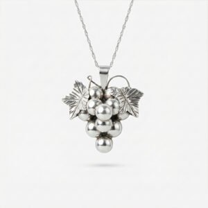 Vintage Vineyard Brooch Necklace