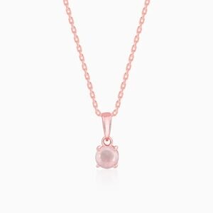 Rose Gold Rose Quartz Pendant