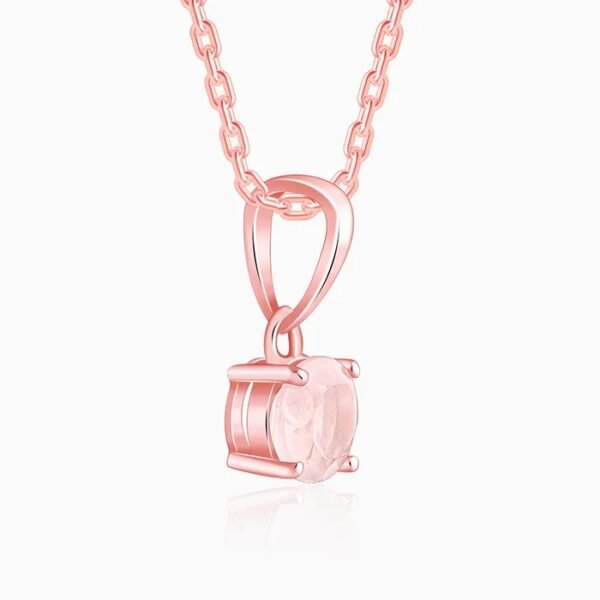 Rose Gold Rose Quartz Pendant